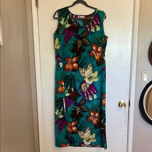 Tropical Floral Maxi Dress Luau